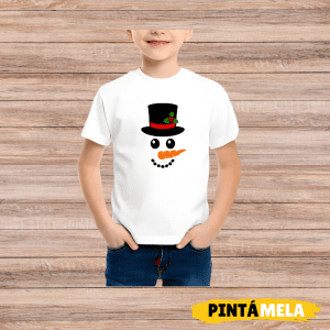 Camiseta Blanca C/R- Niñ@ – Muñeco Nieve