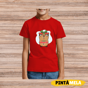 Camiseta Roja C/R- Niñ@ – Capibara Regalo