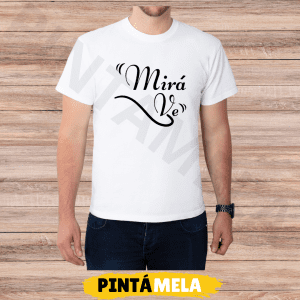 Camiseta Blanca Adulto C/R- Hombre - Mirá Ve